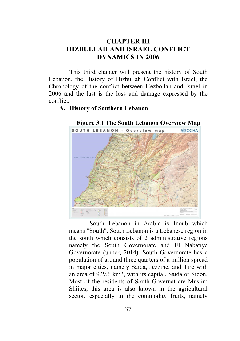 Chapter Iii Hizbullah and Israel Conflict Dynamics in 2006