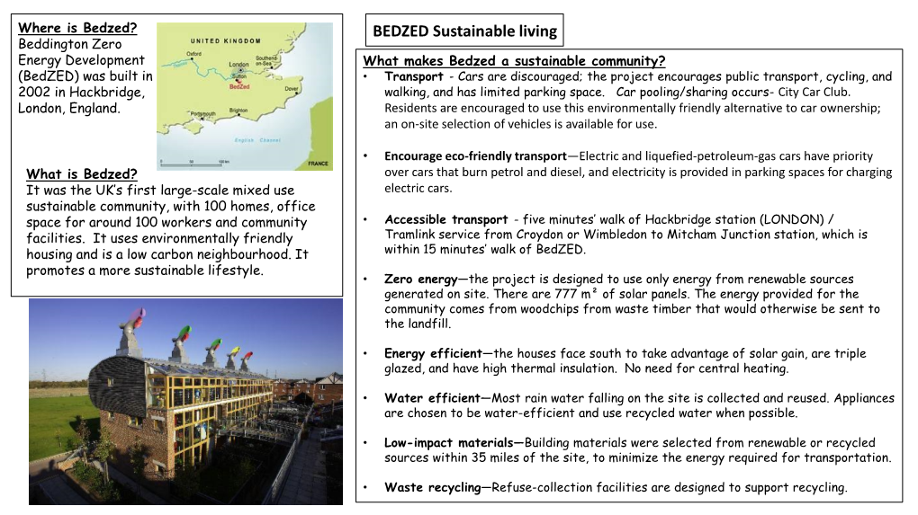 BEDZED Sustainable Living