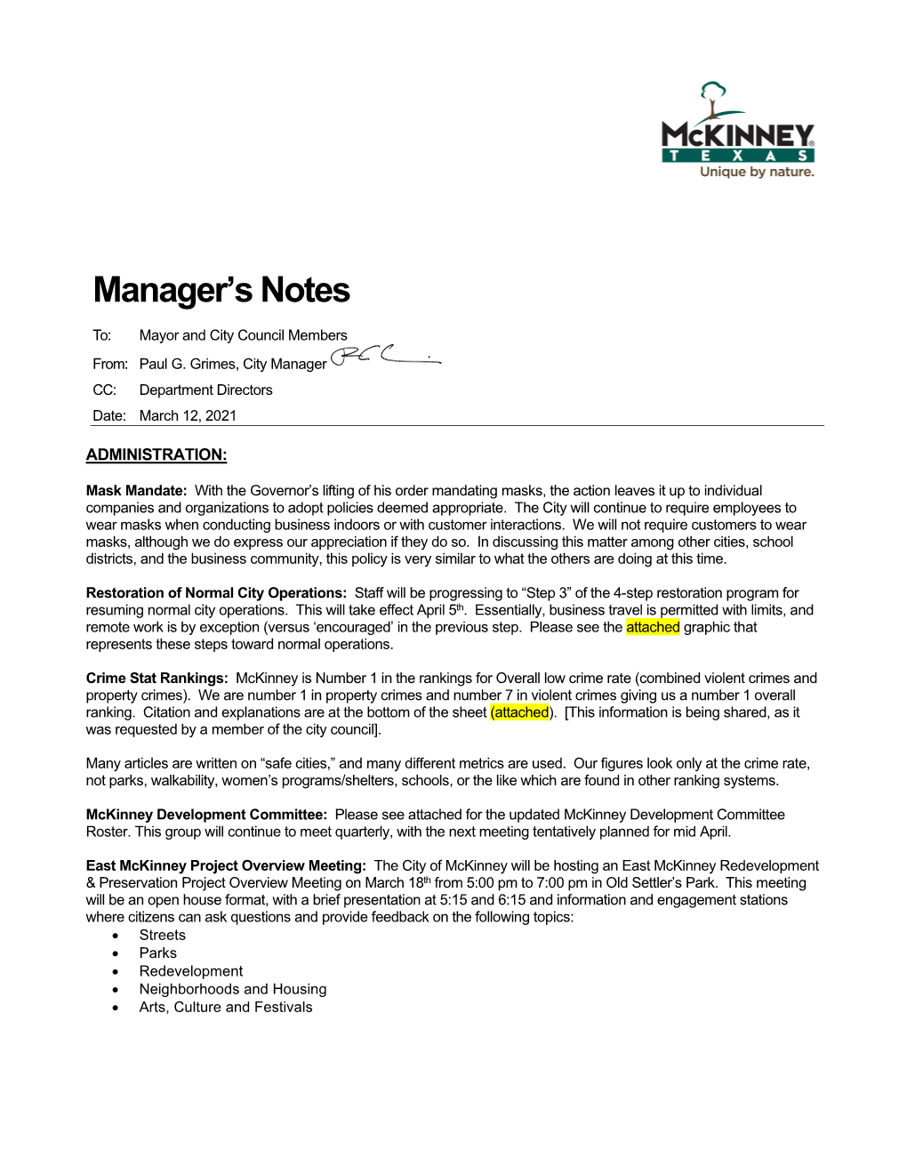 03-12-2021 Manager's Notes