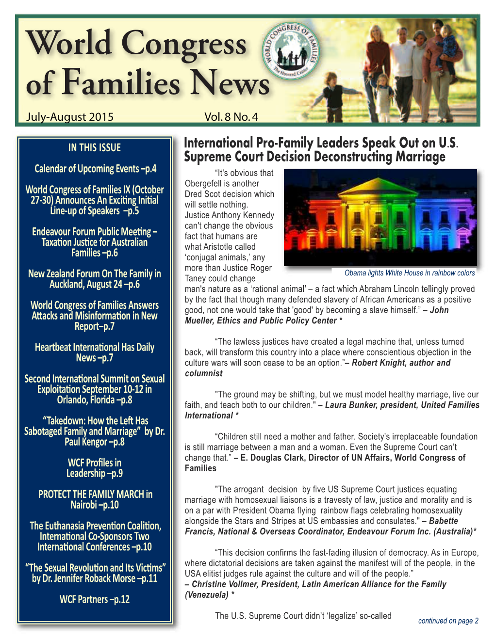 Wcf Monthly Newsletter