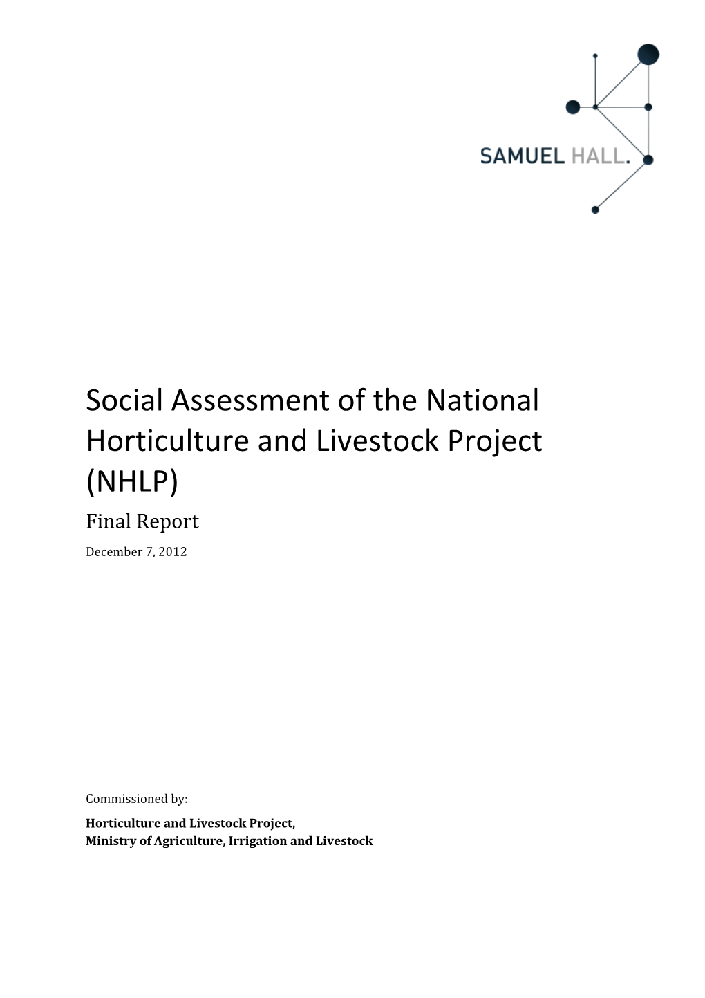 NHLP) Final Report December 7, 2012