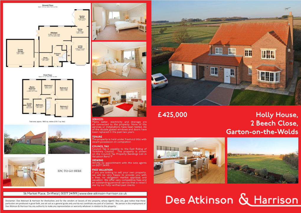 Holly House, 2 Beech Close, Garton-On-The-Wolds £425,000