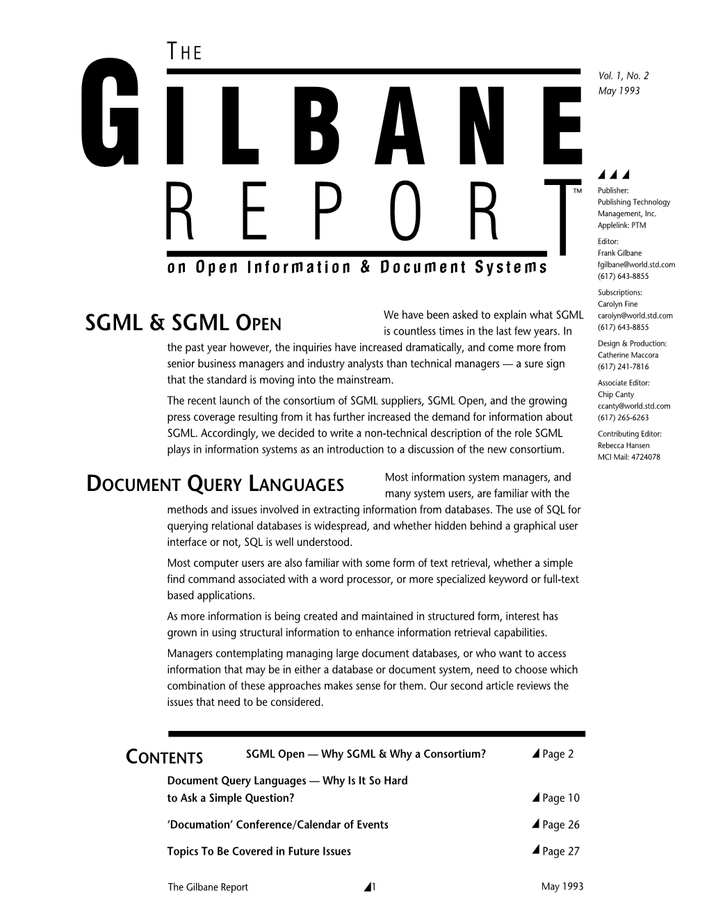 Gilbane Report Vol 1 Num 2