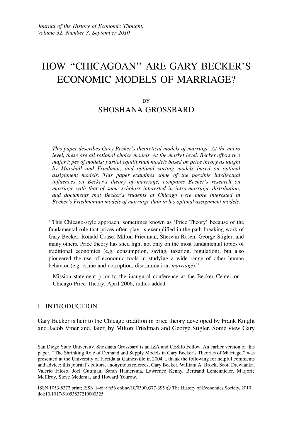 Are Gary Becker's Economic Models