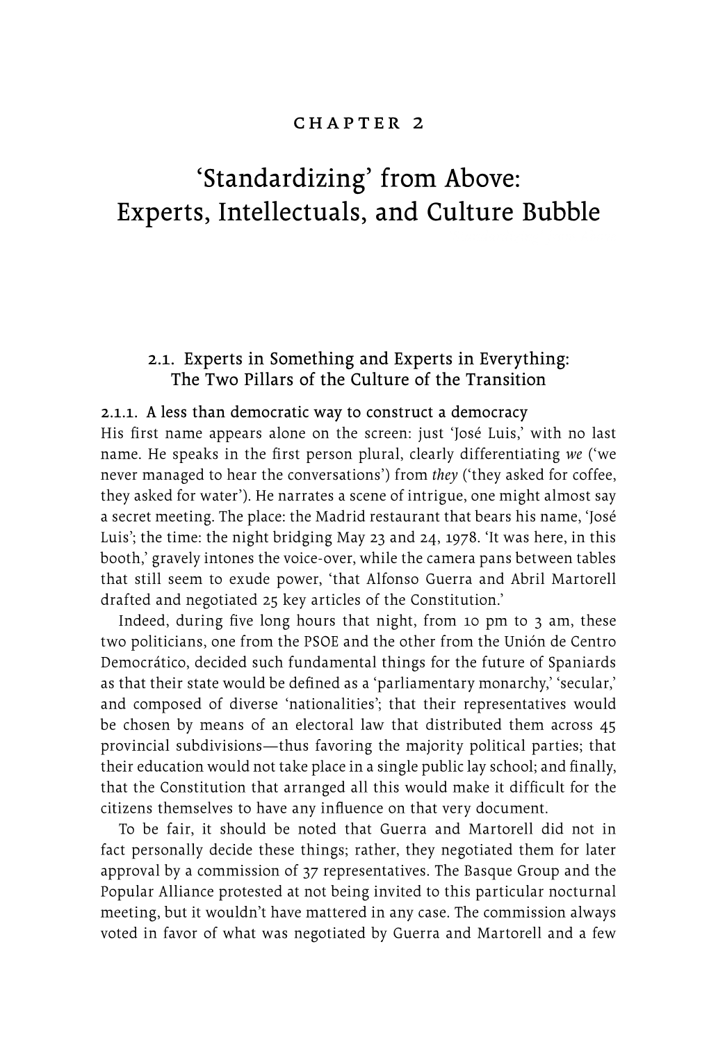 Experts, Intellectuals, and Culture Bubble ‘Standardizing’ from Above