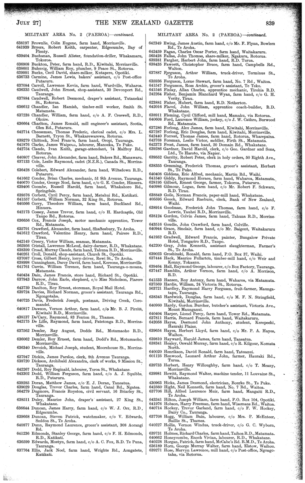 The New Zealand Gazette 839