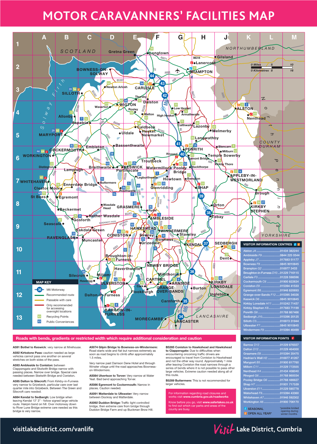 A4 Motorcaravanners Facilities Handout.Indd