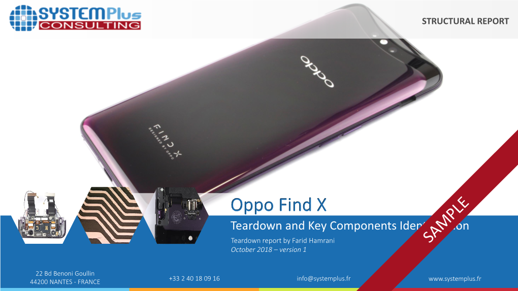 Oppo Find X Teardown and Identification of Key Components