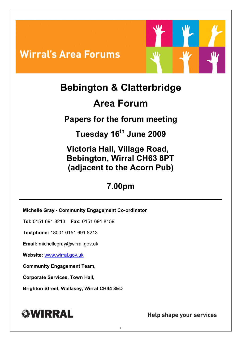 Bebington & Clatterbridge Area Forum