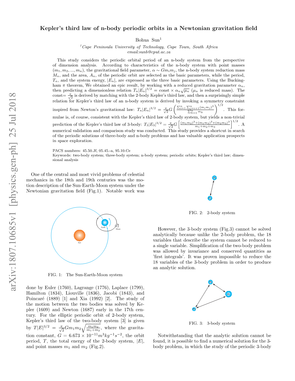 Arxiv:1807.10685V1 [Physics.Gen-Ph] 25 Jul 2018 Hamilton (1834), Liouville (1836), Jacobi (1843), and Poincar´E(1889) [1] and Xia (1992) [2]