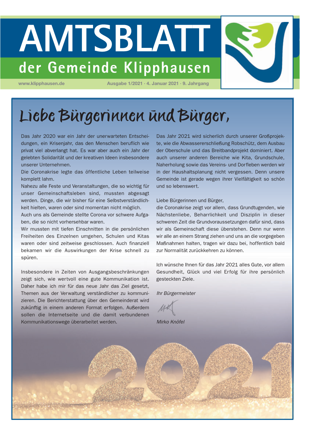 Der Gemeinde Klipphausen Liebe Bürgerinnen Und Bürger