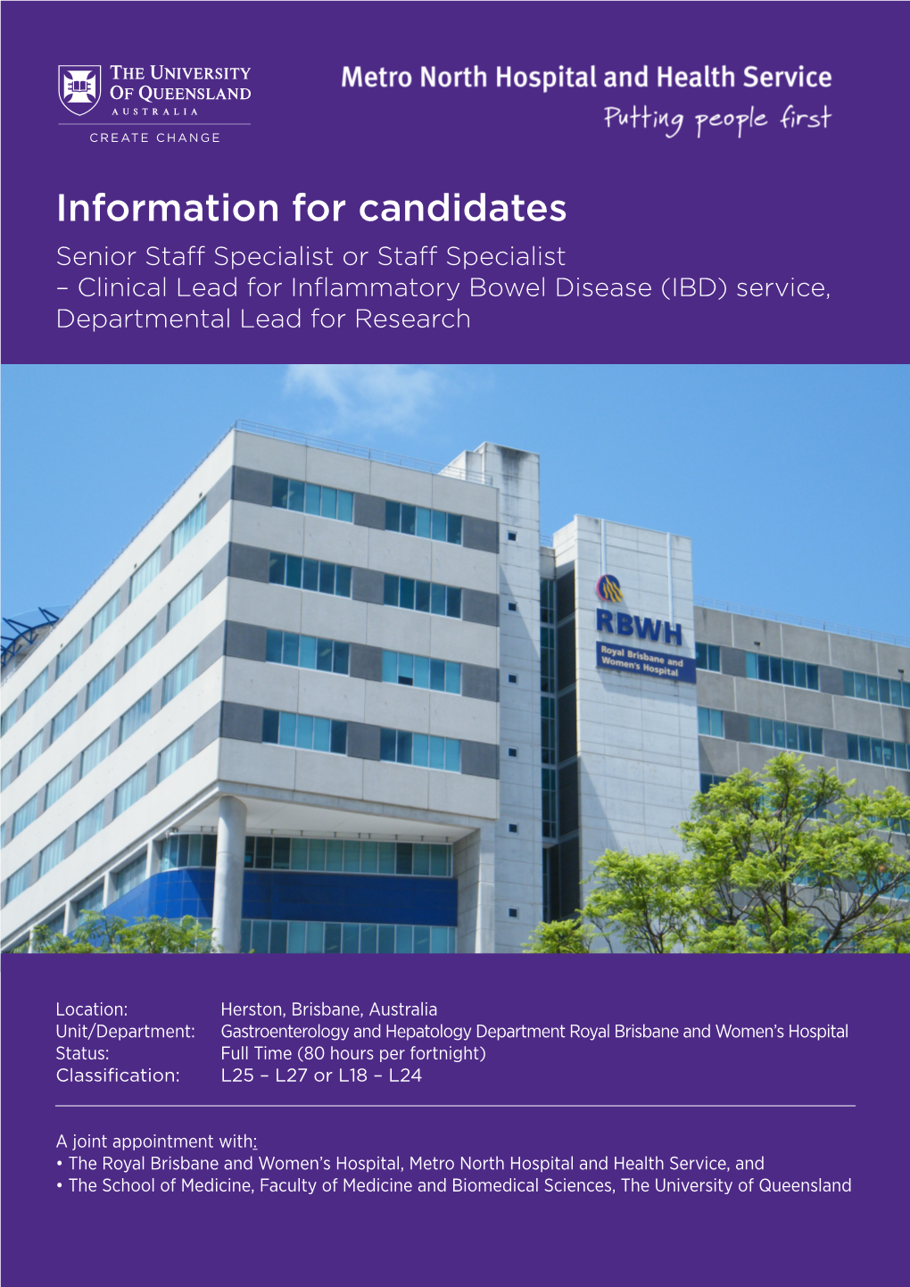 Clinical Lead for Inflammatory Bowel Disease (IBD), Departmental Lead for Research