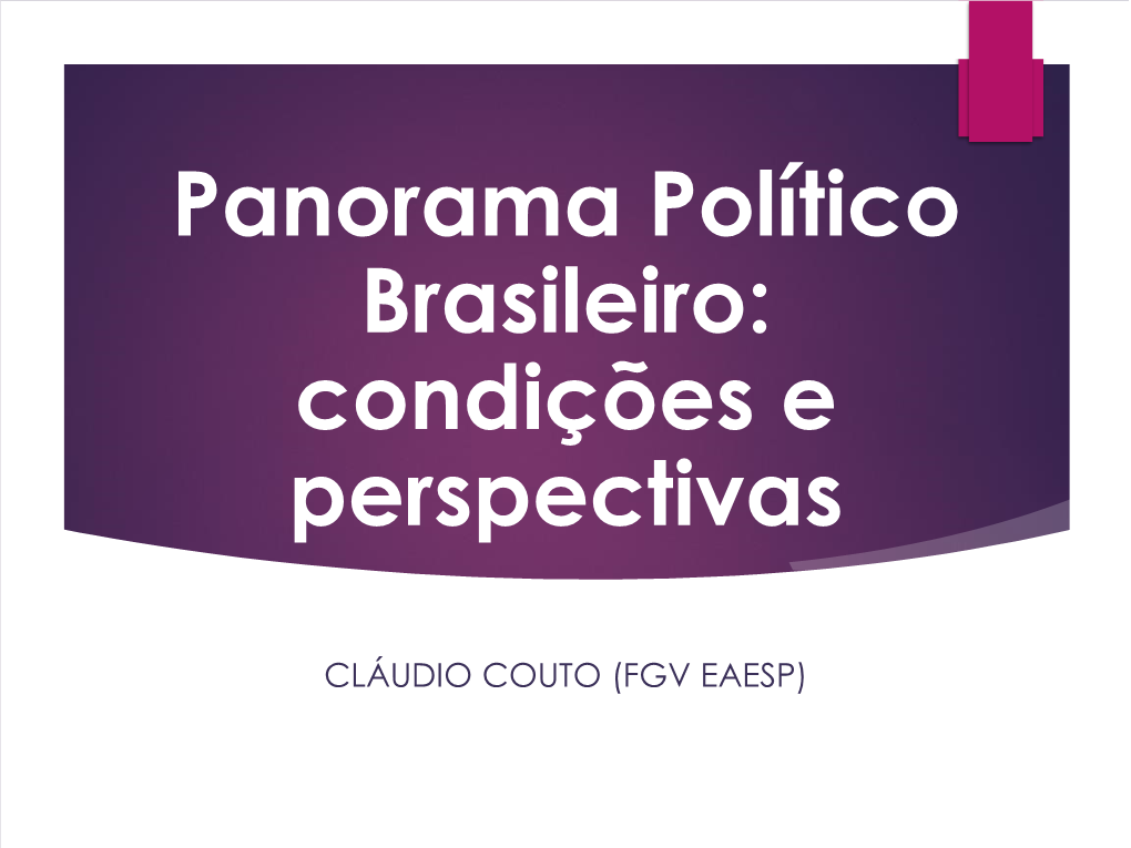 Panorama Político Brasileiro: Condições E Perspectivas