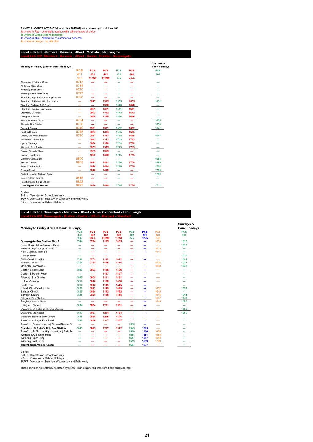 Review of Subsidised Bus Services