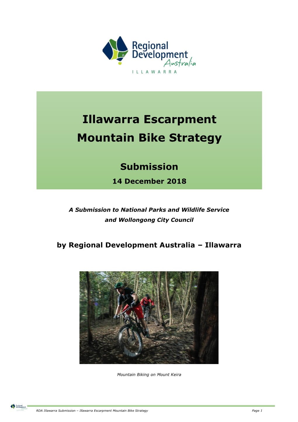 Illawarra Escarpment Mountain Bike Strategy