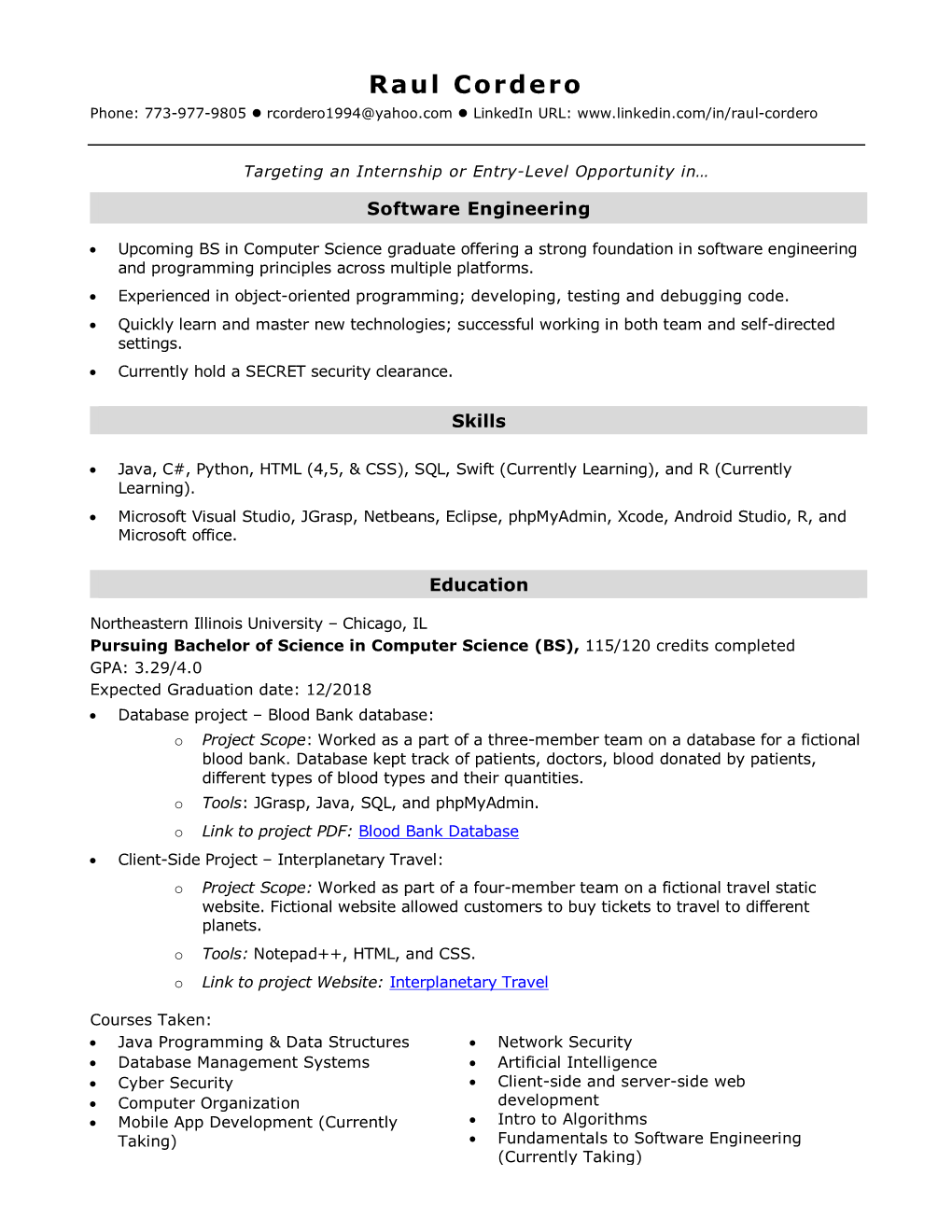Entry-Level Software Engineer