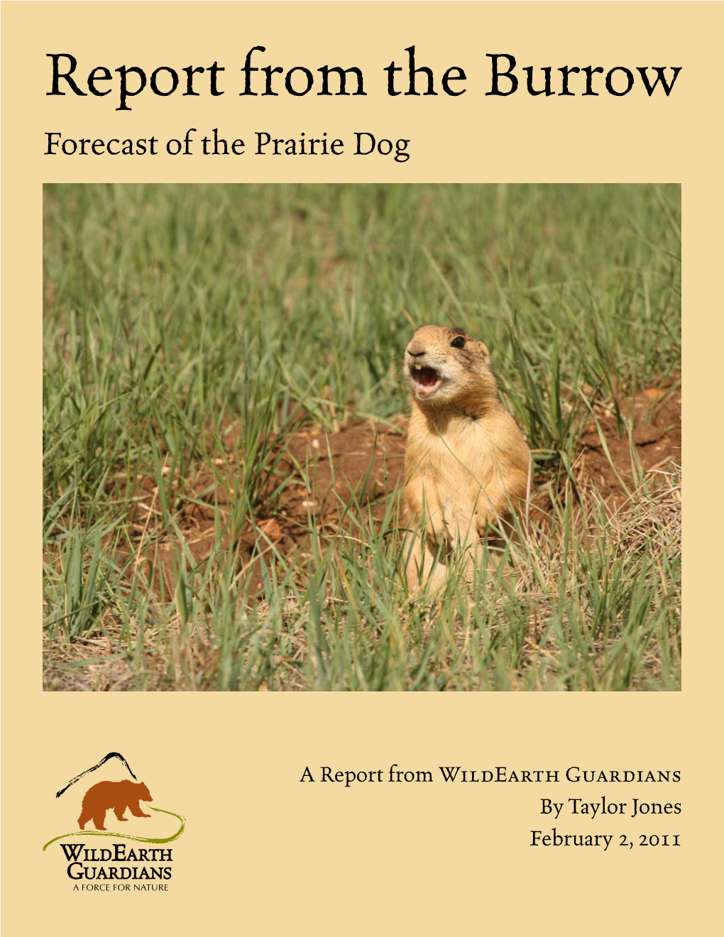 Report from the Burrow Forecast of the Prairie Dog