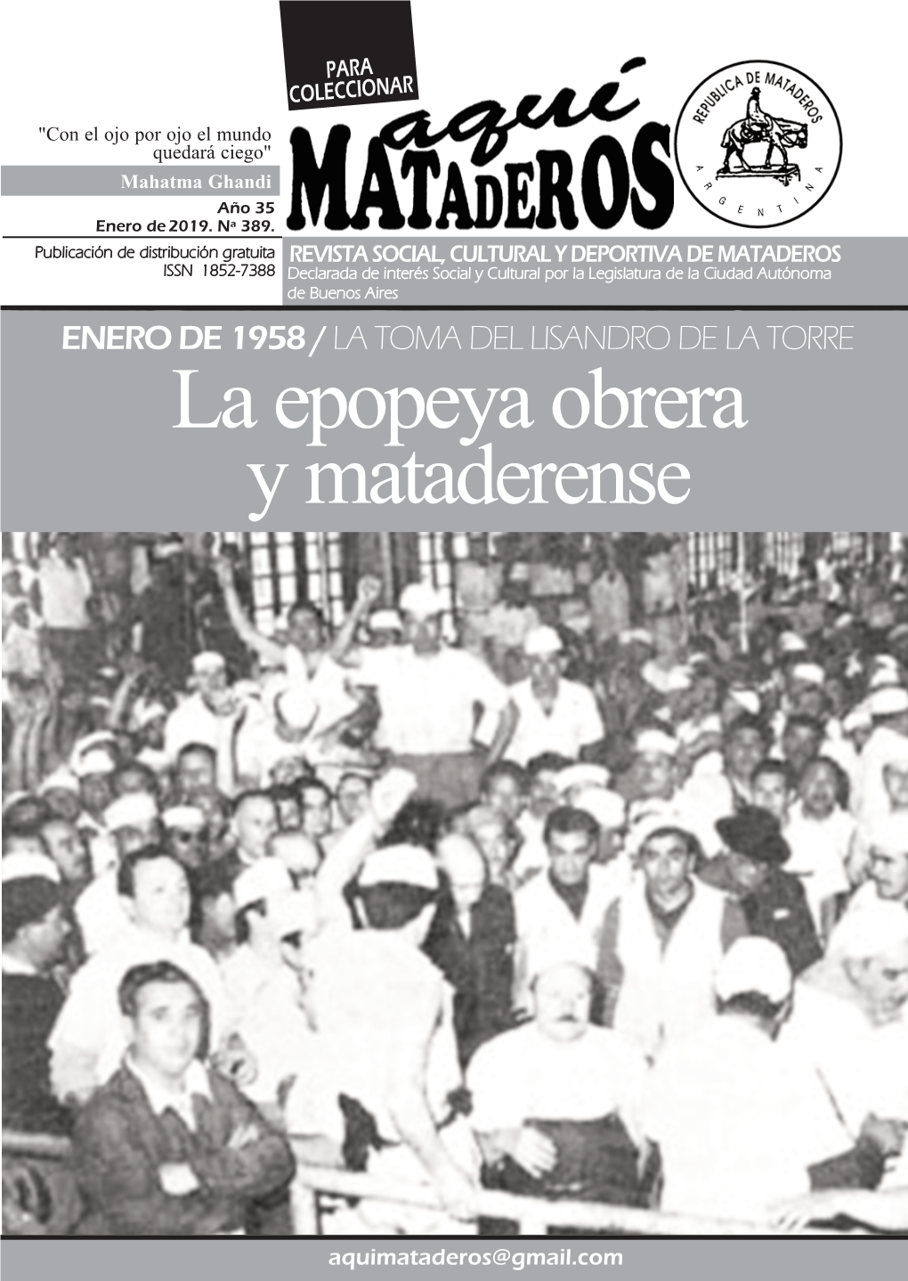 La Epopeya Obrera Y Mataderense