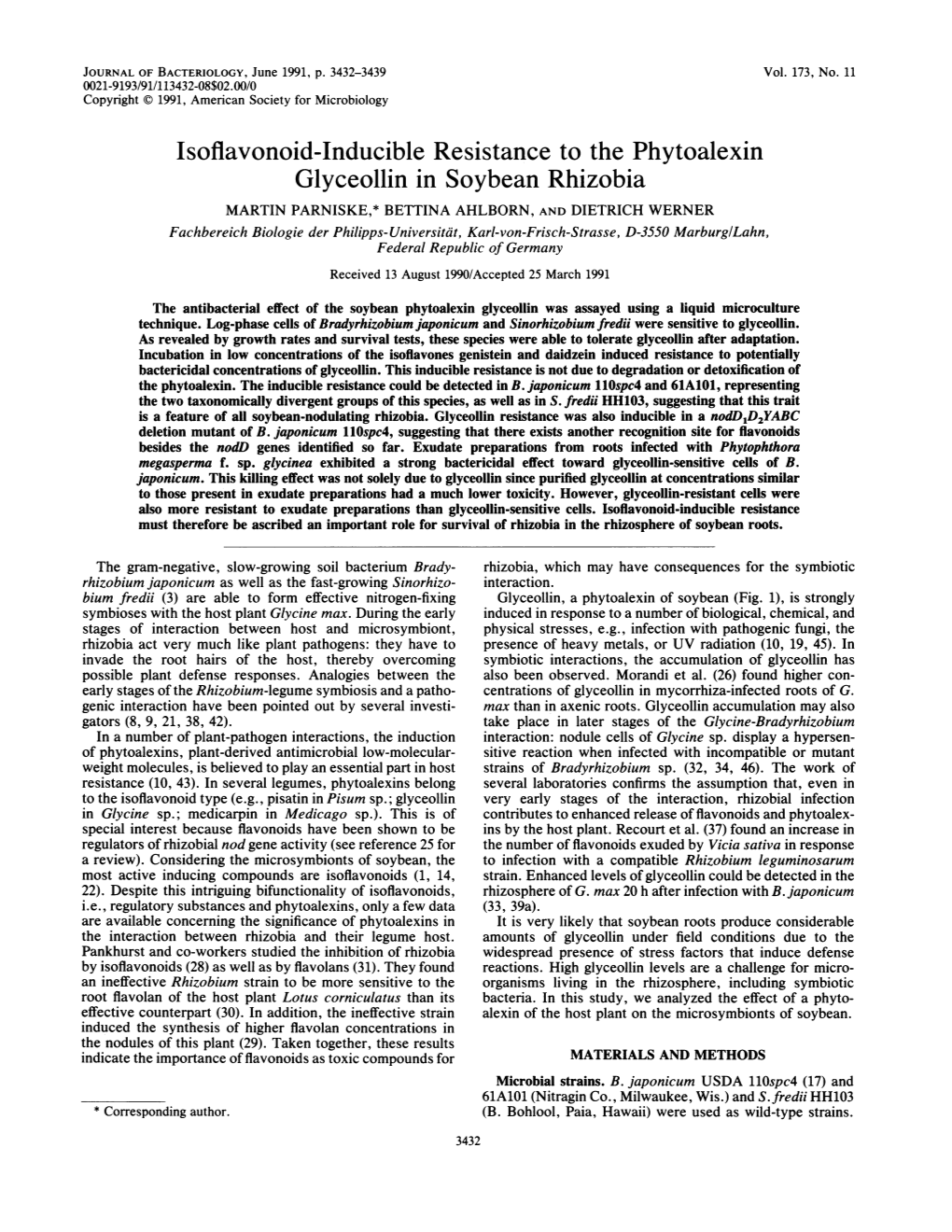 Isoflavonoid-Inducible Resistance to the Phytoalexin Glyceollin In