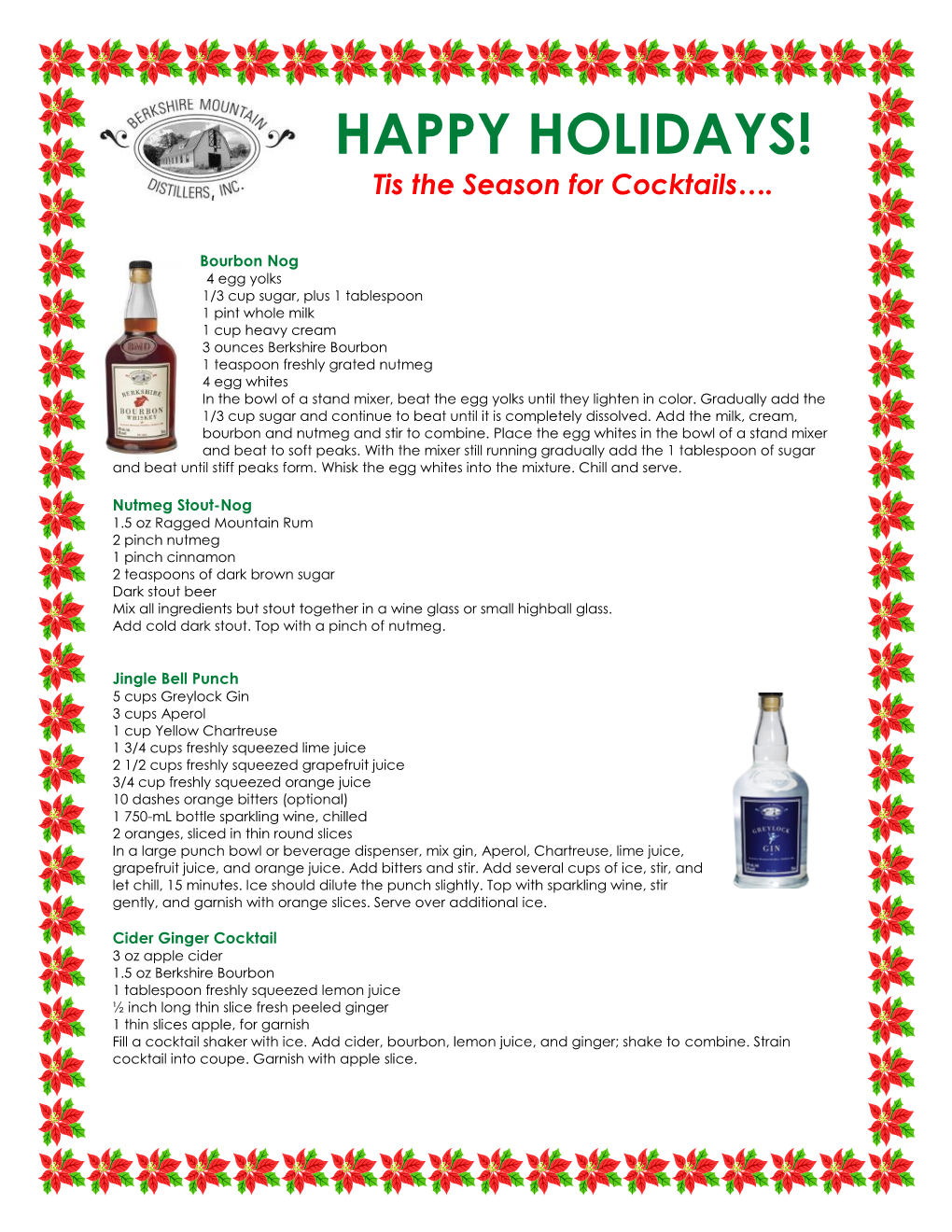 BMD Holiday Cocktails