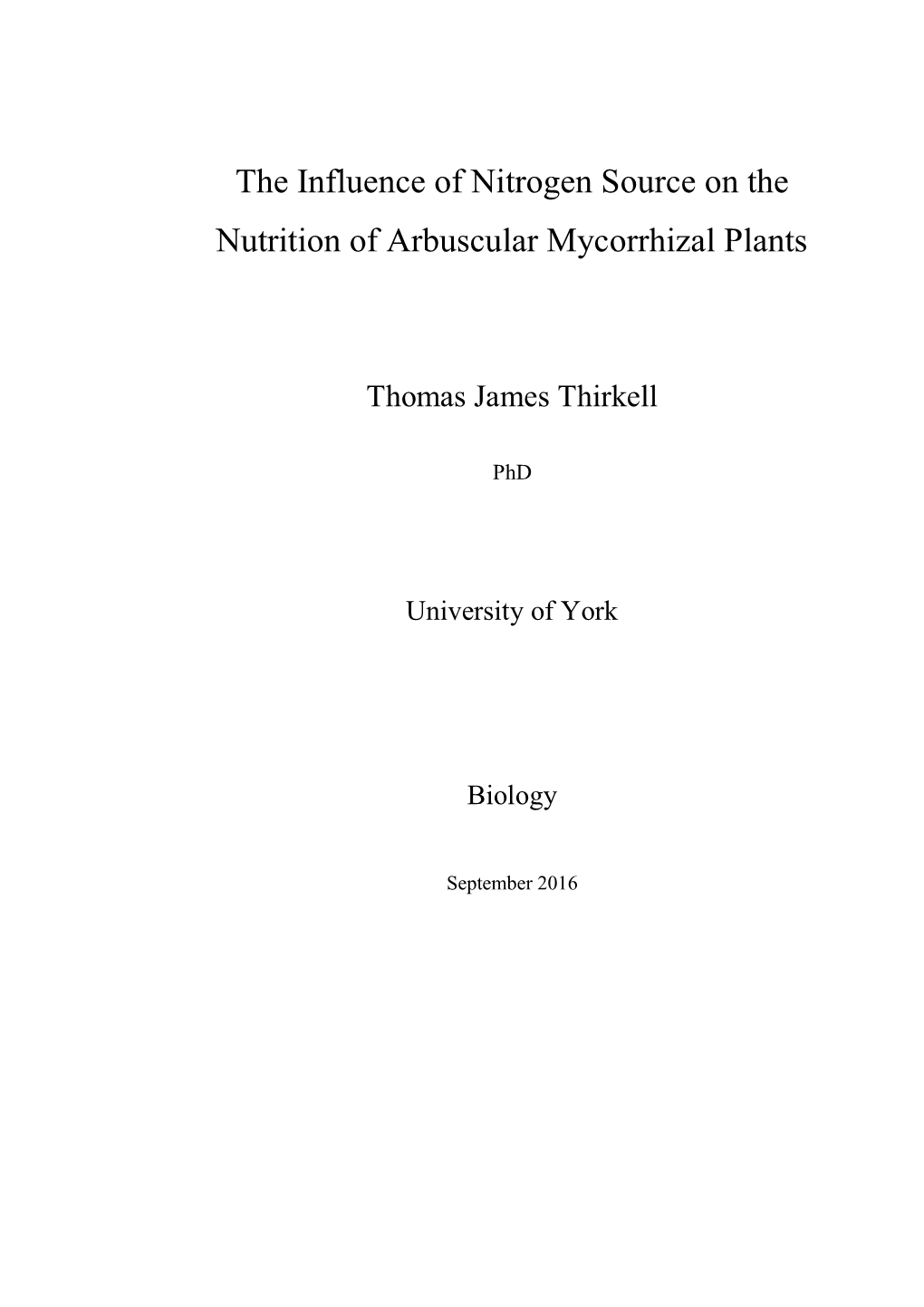 Thomas James Thirkell Thesis