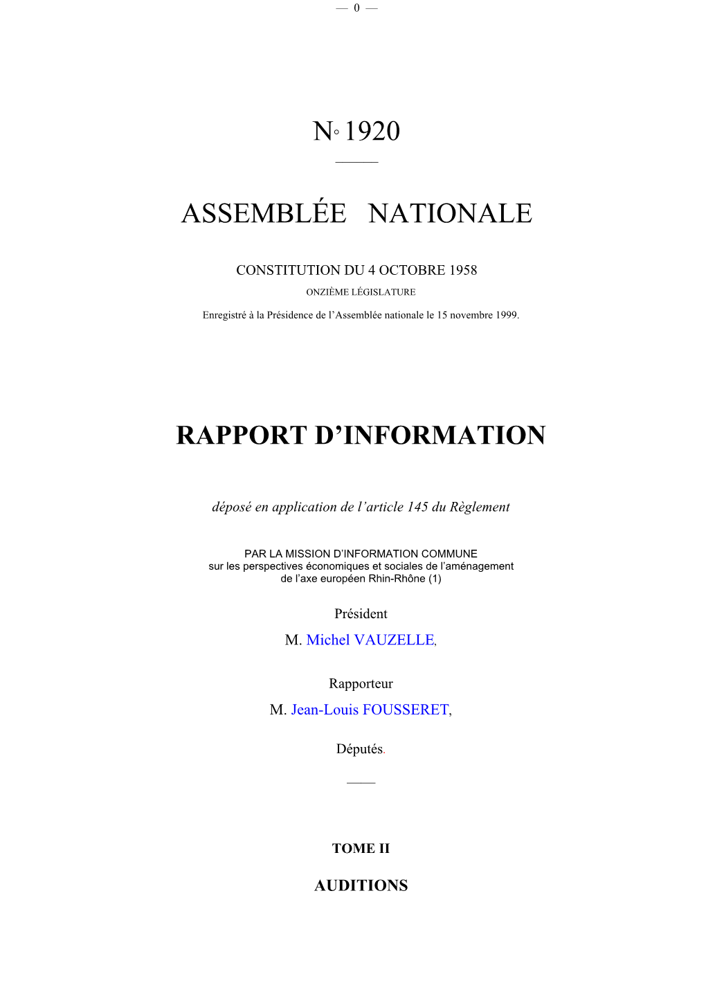 N° 1920 Assemblée Nationale