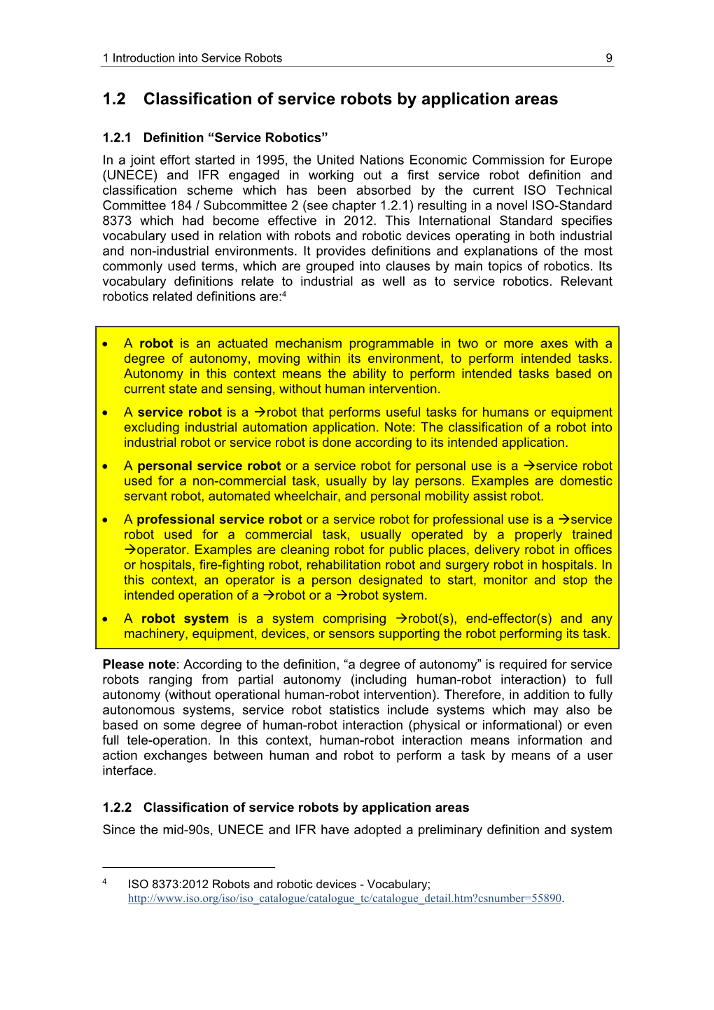 1.2 Classification of Service Robots by Application Areas