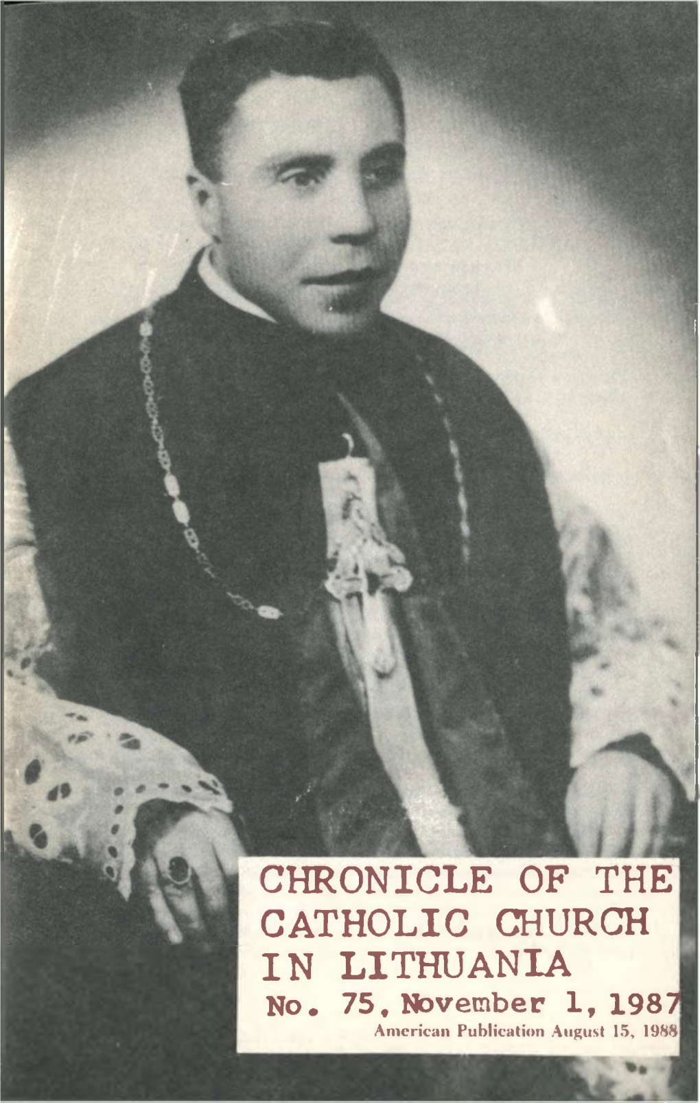 CHRONICLE of the CATHOLIC CHURCH in LITHUANIA No