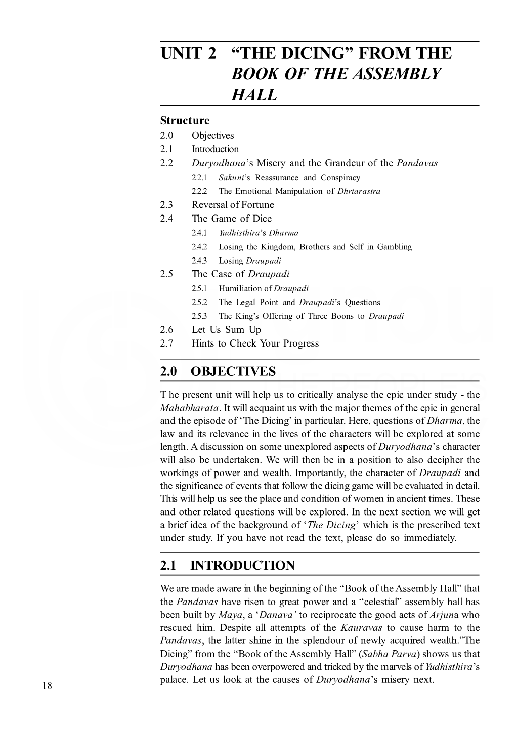 Unit 2 “The Dicing” from the Book of the Assembly Hall