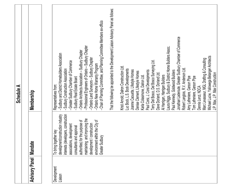 Schedule a Advisory Panel Mandate Membership