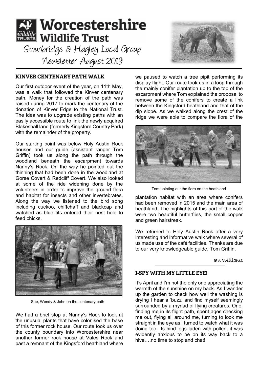 Stourbridge & Hagley Local Group Newsletter August 2019
