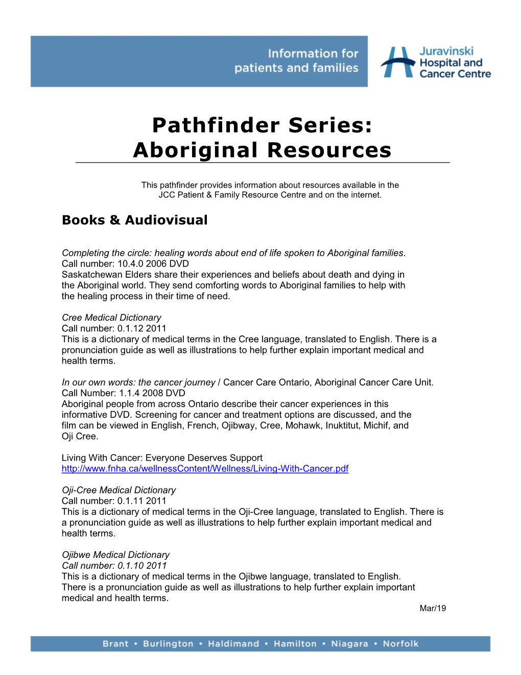 Pathfinder Series: Aboriginal Resources