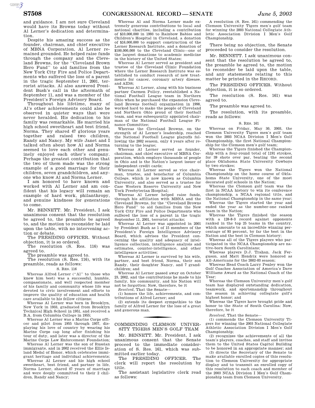 Congressional Record—Senate S7508