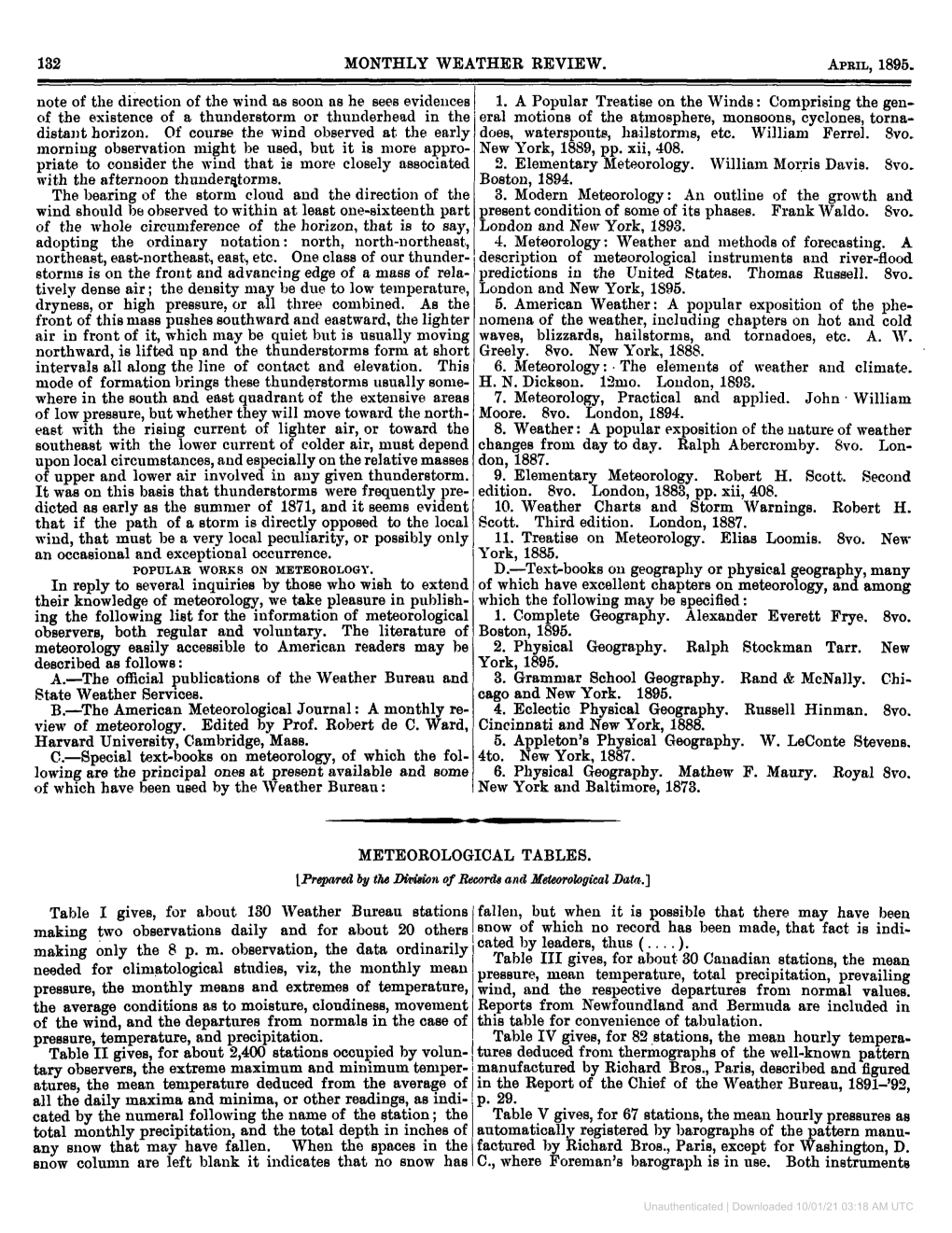 Apbil, 1896. Monthly Weather Review. 133
