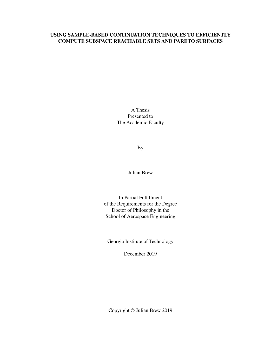 Using Sample-Based Continuation Techniques to Efficiently Compute Subspace Reachable Sets and Pareto Surfaces