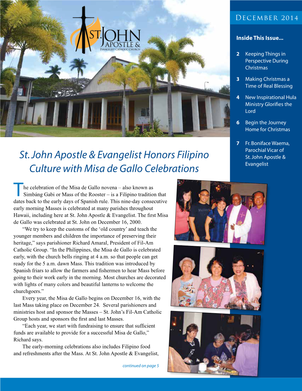 St. John Apostle & Evangelist Honors Filipino Culture with Misa De Gallo