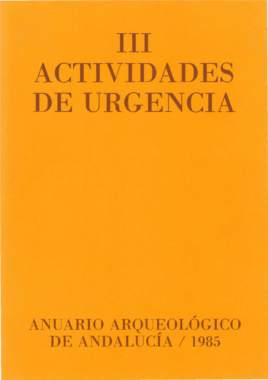 Iii Actividades De Urgencia