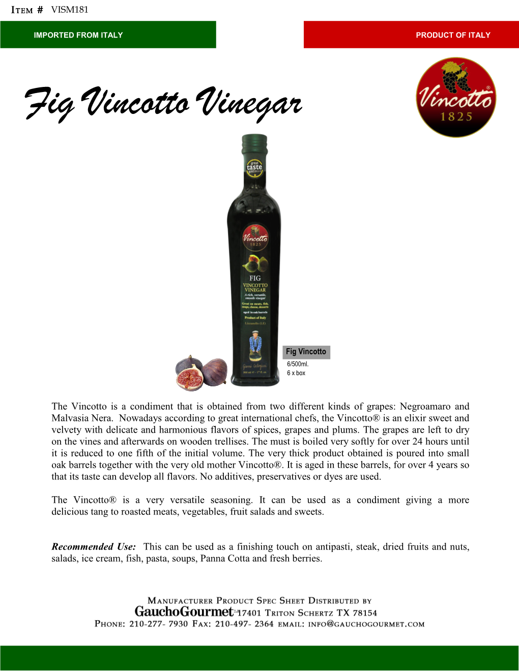 Fig Vincotto Vinegar