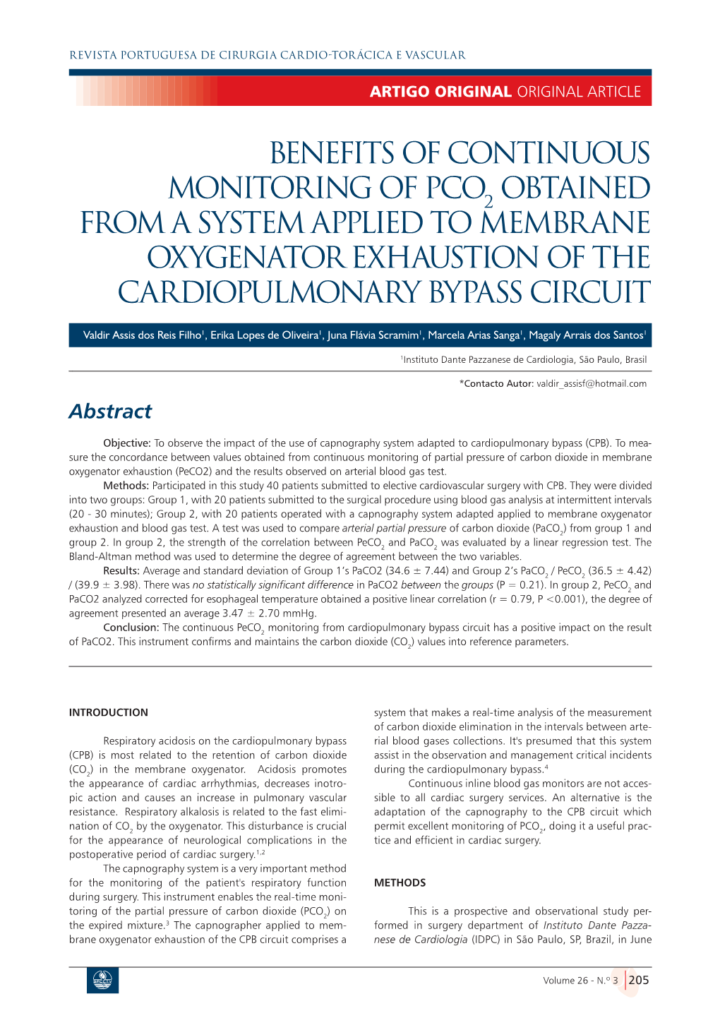 Benefits of Continuous Monitoring of PCO Obtained from a System Applied to Membrane Oxygenator Exhaustion of the Cardiopulmonary