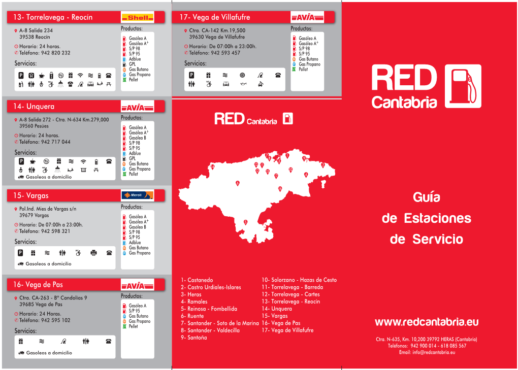 Triptico Guía Estaciones Red Cantabria