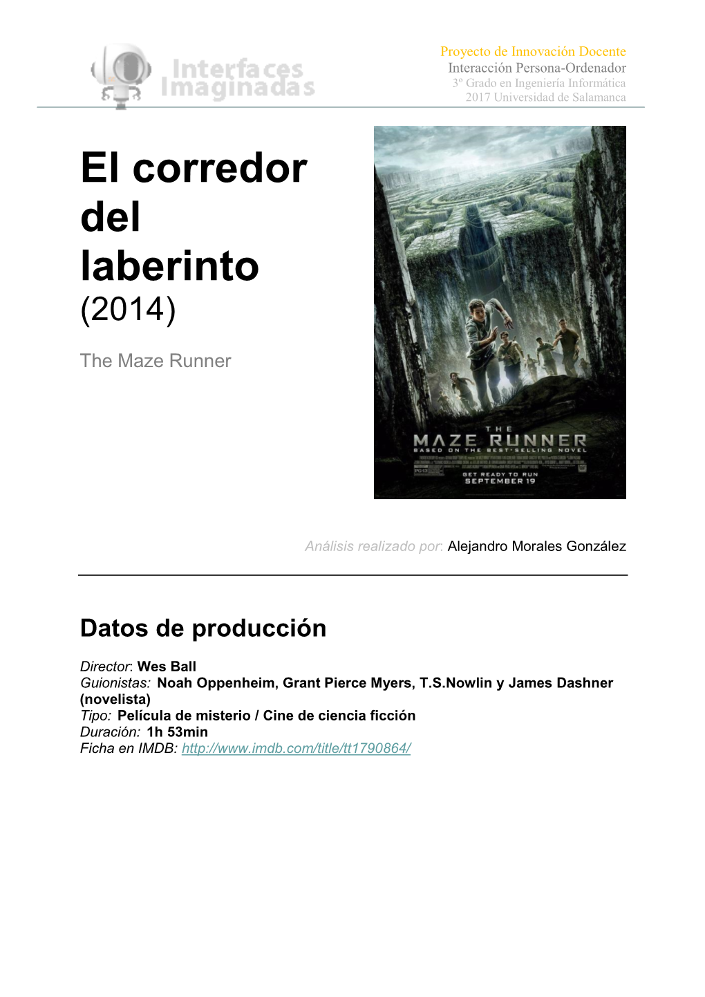 El Corredor Del Laberinto (2014)