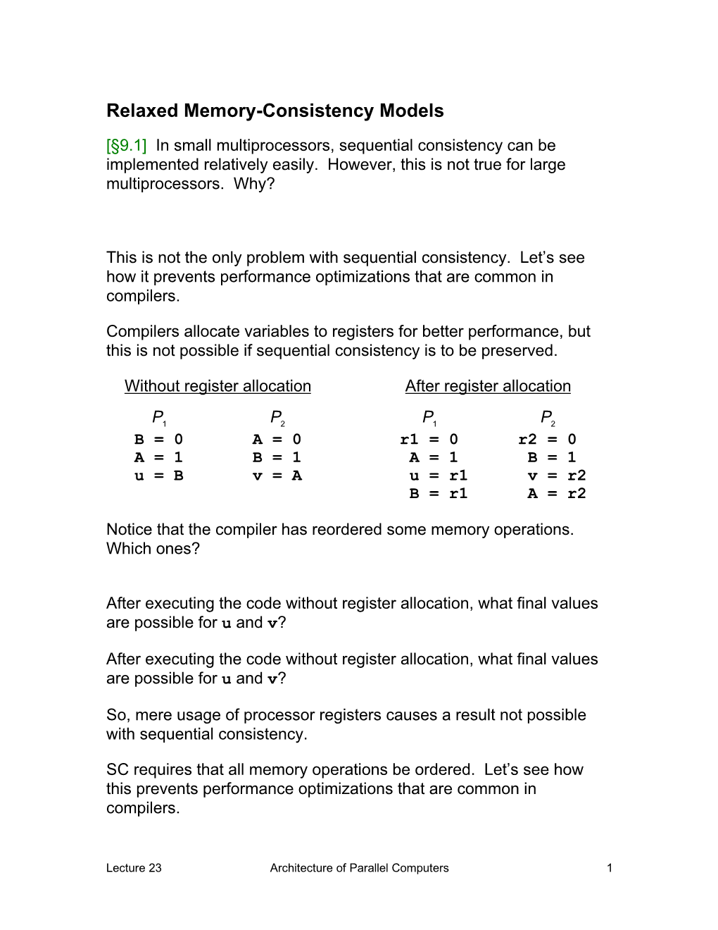 Relaxed Memory-Consistency Models