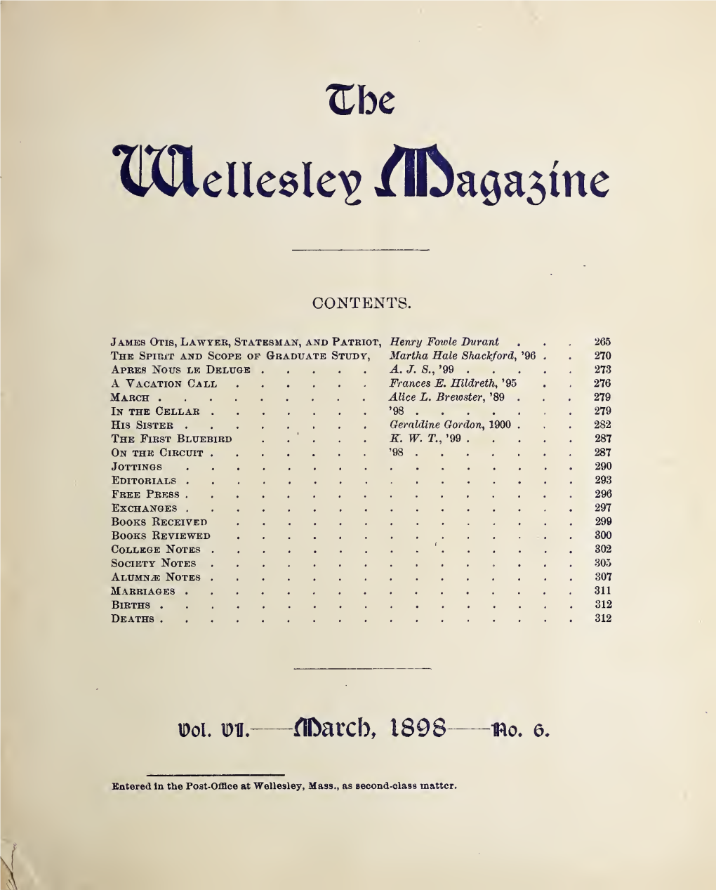 Wellesley Magazine