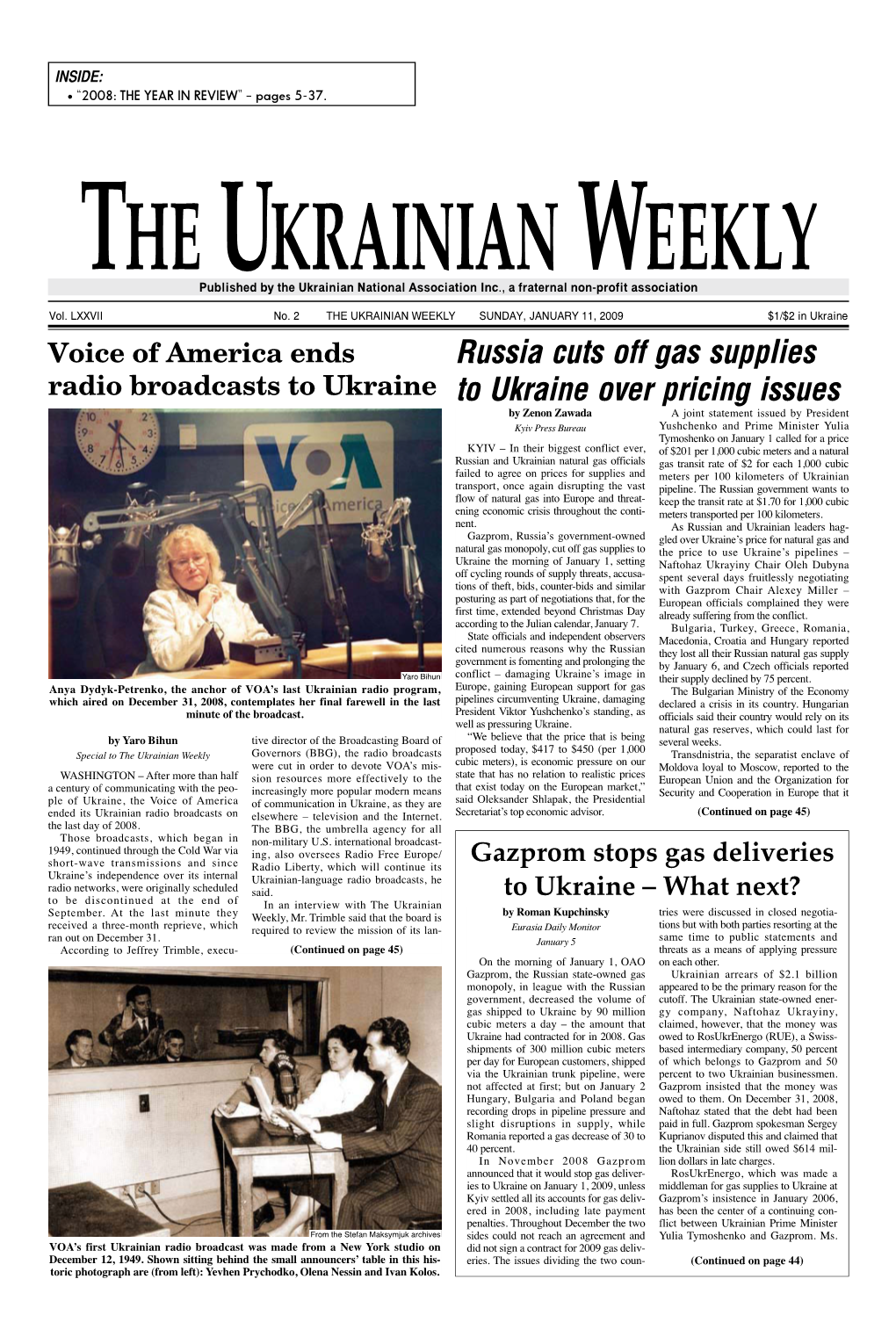 The Ukrainian Weekly 2009, No.2