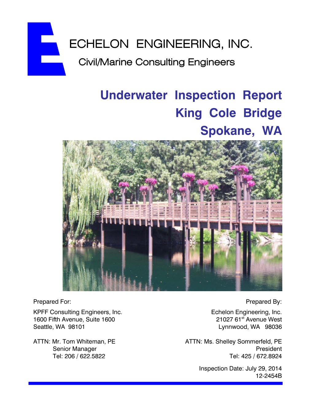 Underwater Inspection Report, King Cole Bridge