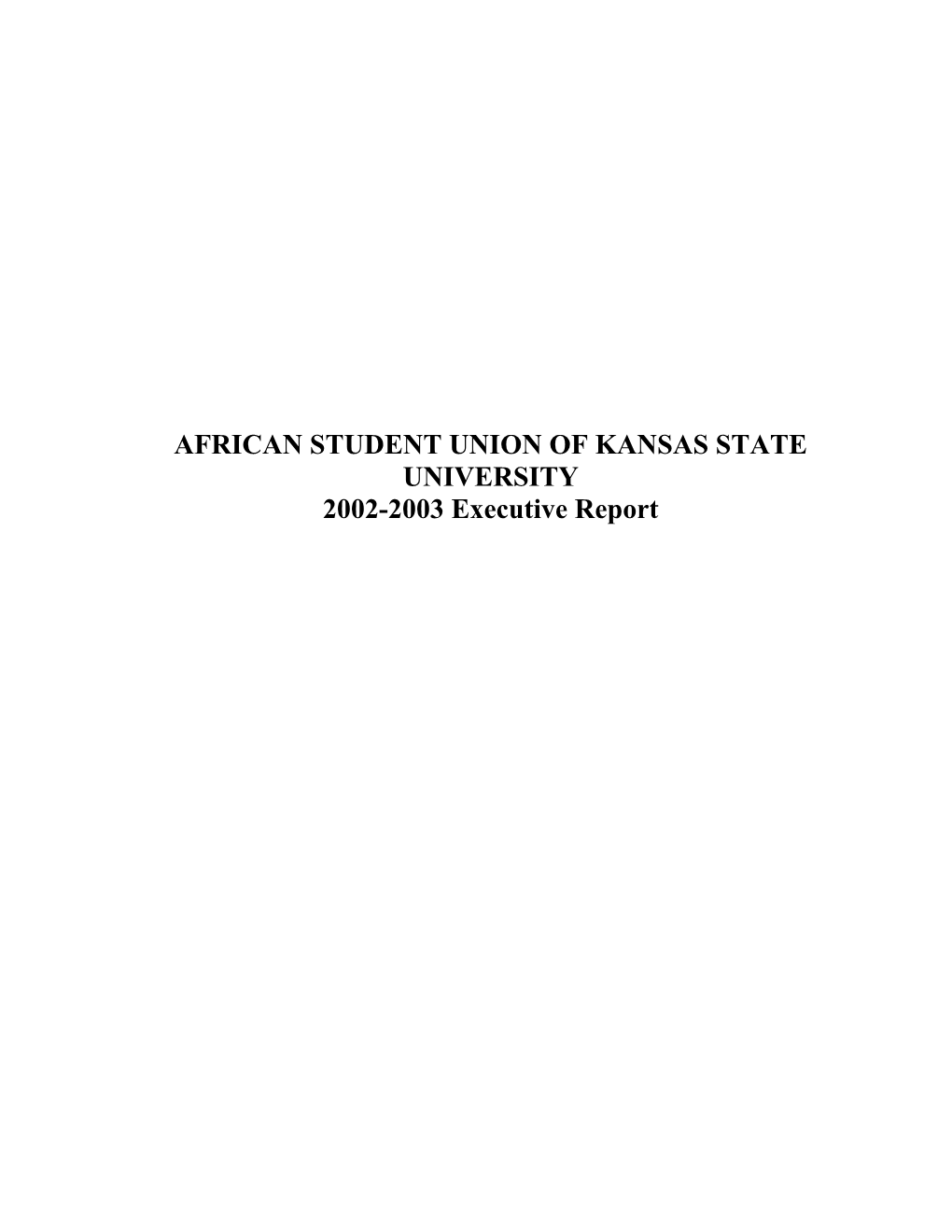 African Student Union of Kansas State University