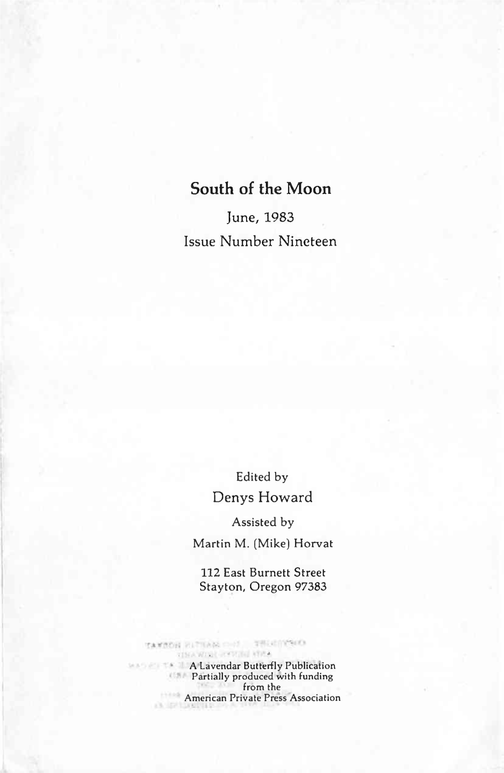 South of the Moon 19 1983-06