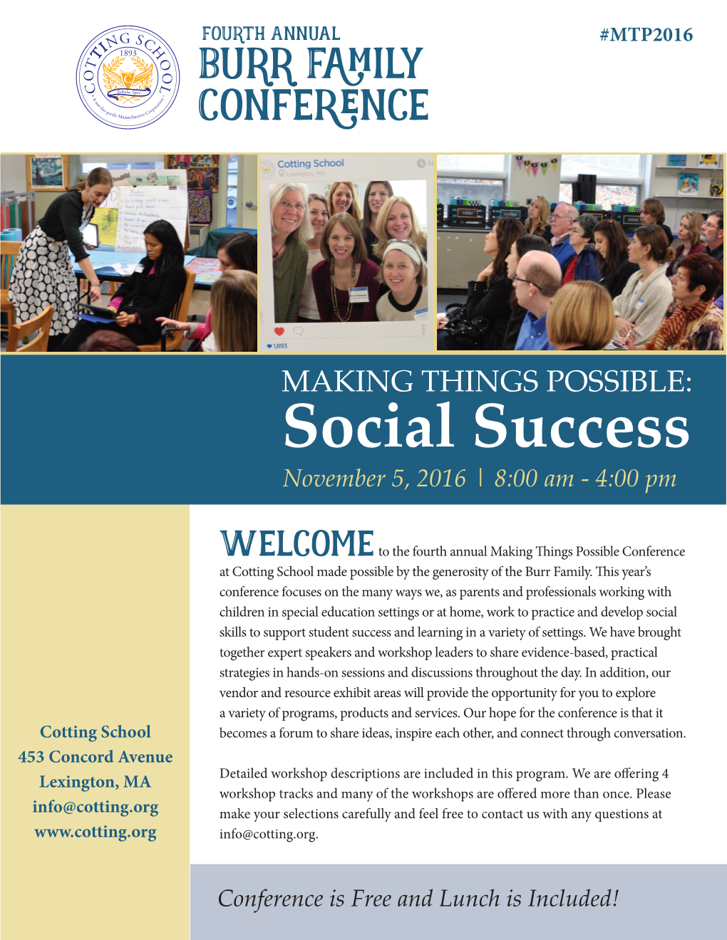 Social Success November 5, 2016 | 8:00 Am - 4:00 Pm