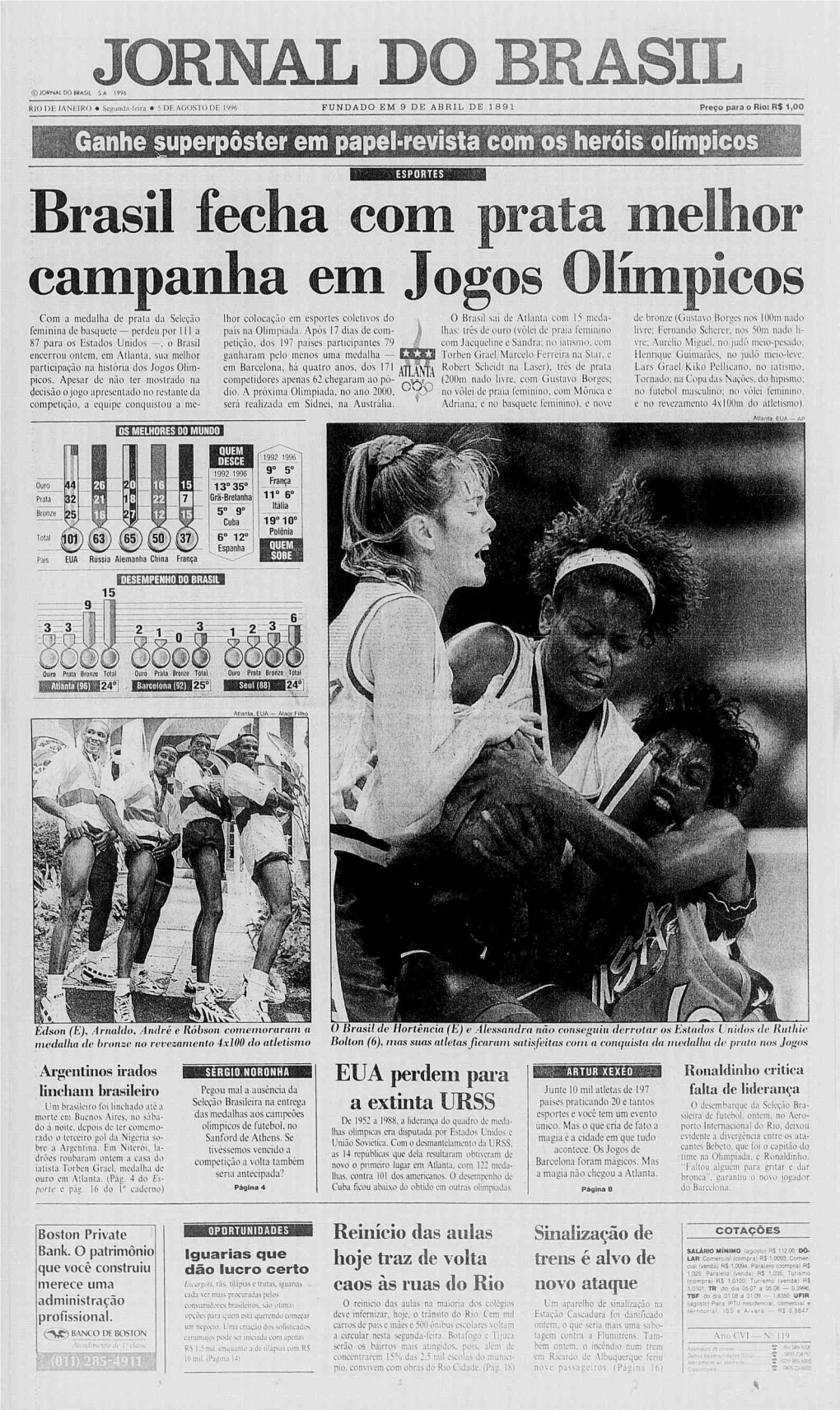 JORNAL DO BRASIL © JO«Nal OO BPASIL SA 1996 Ftlo DF. JANEIRO