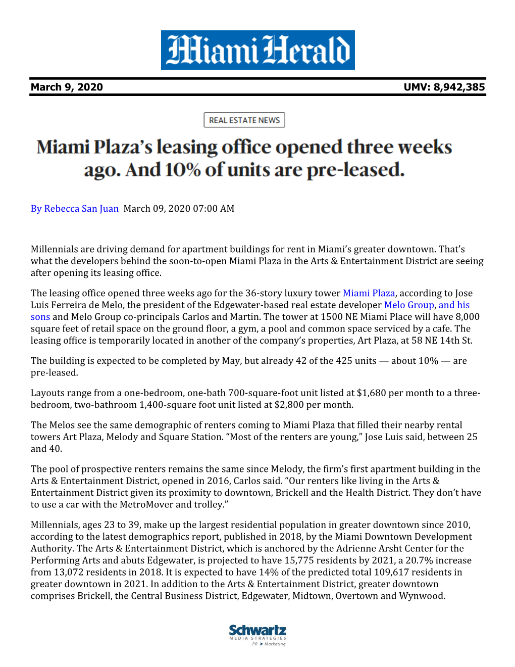 March 9, 2020 UMV: 8,942,385 by Rebecca San Juan March 09, 2020 07:00 AM Millennials Are Driving Demand for Apartment Buildings